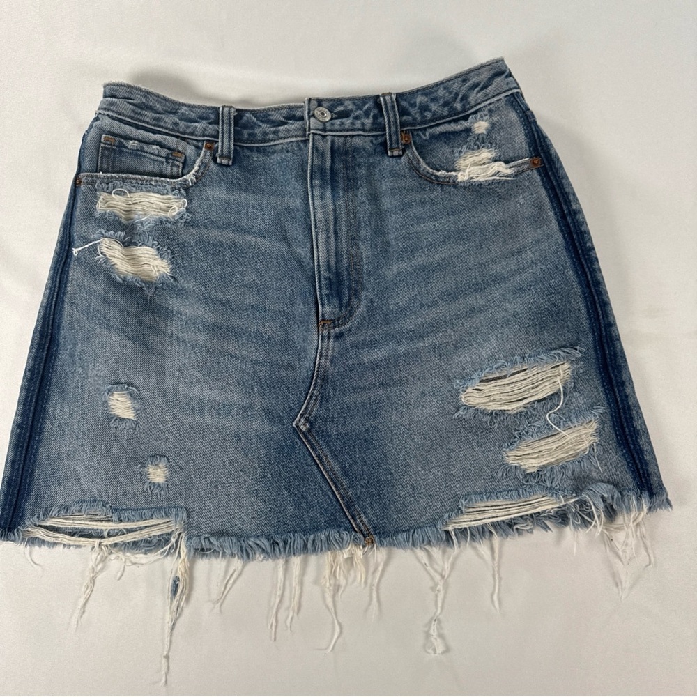 Abercrombie & Fitch Denim Skirt 30/10 Zoe Natural Rise Vintage A-Line Jean Y2K